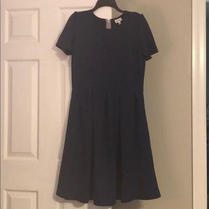 LulaRoe Short Sleeve Pocketed Dress Navy